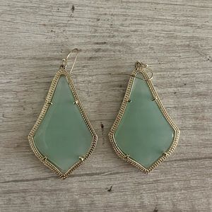 Kendra scott Alex earrings aqua/silver